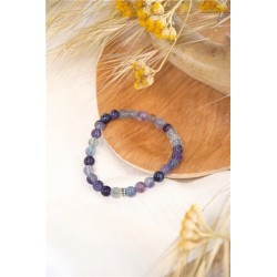 Bracelet Fluorite Perles rondes 6 mm 