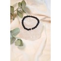 Bracelet Obsidienne Noire Perles rondes 6 mm 