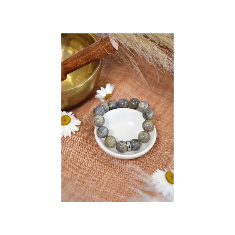 Bracelet Labradorite Perles rondes 14 mm 