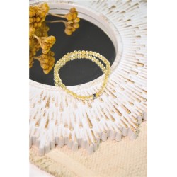 Bracelet Citrine Perles rondes 4 mm 