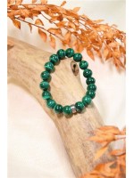 Bracelet Malachite Perles Rondes 10 mm 