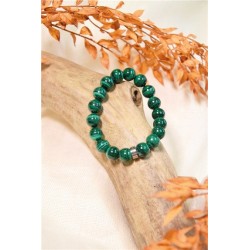 Bracelet Malachite Perles Rondes 10 mm