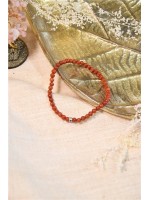 Bracelet Jaspe Rouge Perles rondes 4 mm 