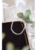 Bracelet Cristal de Roche Perles rondes 4 mm 
