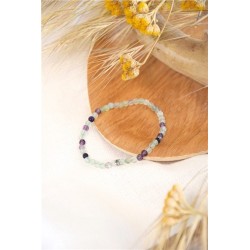 Bracelet Fluorite Perles rondes 4 mm