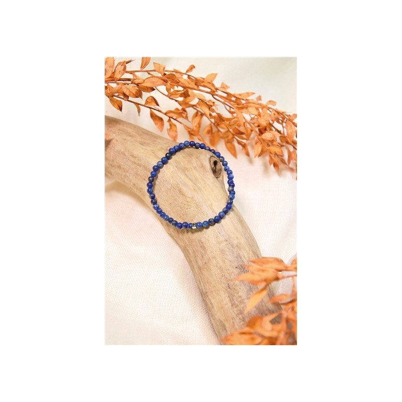 Bracelet Lapis Lazuli Perles rondes 4 mm 