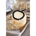 Bracelet Onyx Perles rondes 8 mm 