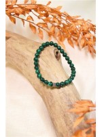 Bracelet Malachite Perles Rondes 6 mm 