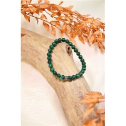 Bracelet Malachite Perles Rondes 6 mm