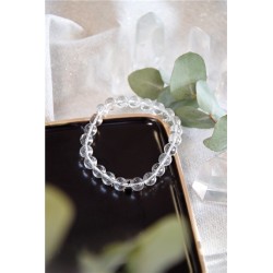 Bracelet Cristal de Roche Perles rondes 8 mm