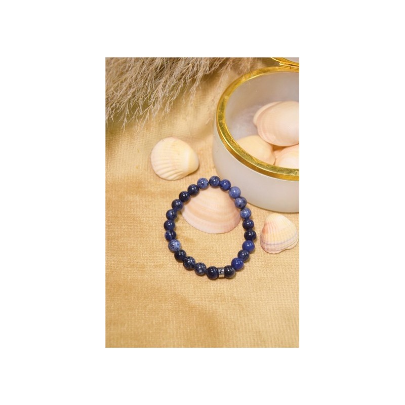 Bracelet Sodalite Perles rondes 8 mm 