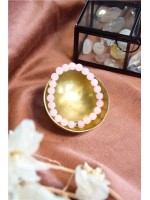 Bracelet Quartz Rose Perles rondes 8 mm 