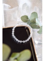 Bracelet Cristal de Roche Perles rondes 6 mm 