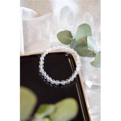 Bracelet Cristal de Roche Perles rondes 6 mm