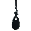 Pendentif Pierre de vertu - Obsidienne noire moucheté