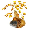 Arbre du bonheur - Ambre cognac mixé 7 cm