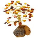 Arbre du bonheur - Ambre cognac mixé 11 cm