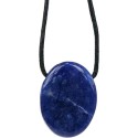 Pendentif pierre ovale percée - Sodalite